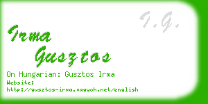 irma gusztos business card